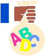 hand holding bag of alphabet letters