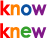 know knew in color letters